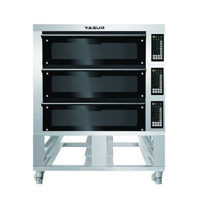 Печь подноса палубы 6 Yasur электрическая 3 для подноса 40X60cm, 11Kw для хлеба испечет выпечку печенья и пиццы