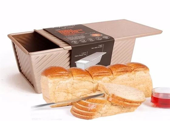 Хлебец золота NSF сервиса связанного с питанием Nonstick алюминиевый готовит рифленое олово хлеба лотка хлебца